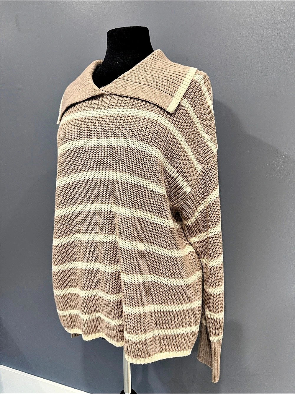 twik par Simons Striped Cowl Neck Sweater Size Large
